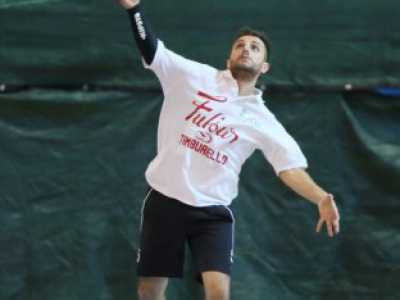 Il battitore pronto ad iniziare una partita della Coppa Italia Indoor 2012